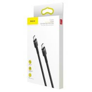 BASEUS καλώδιο USB Type-C CATKLF-GG1, 3A 60W, PD2.0, 1m, μαύρο-γκρι | Καλώδια USB-C (Type-C) στο smart-tech.gr