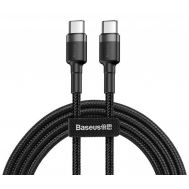 BASEUS καλώδιο USB Type-C CATKLF-GG1, 3A 60W, PD2.0, 1m, μαύρο-γκρι | Καλώδια USB-C (Type-C) στο smart-tech.gr