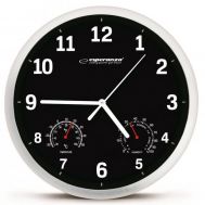ESPERANZA Ρολόι τοίχου Lyon EHC016K, θερμόμετρο/υγρόμετρο, 25cm, μαύρο | Ραδιορολόγια - Ξυπνητήρια στο smart-tech.gr