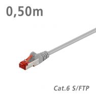 93568 ΚΑΛΩΔΙΟ Patch Cat.6 S/FTP (PiMF) Grey 0.50m | PATCH CORD CAT 6 στο smart-tech.gr