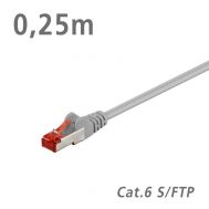 93371 ΚΑΛΩΔΙΟ Patch Cat.6 S/FTP (PiMF) Grey 0.25m | PATCH CORD CAT 6 στο smart-tech.gr