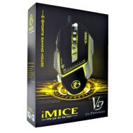 Ενσύρματο Ποντίκι iMICE V9 Gaming 7D με 7 Πλήκτρα, 2400 DPI, Multimedia και LED Φωτισμό. Μαύρο-Γκρι | GAMING Ποντίκια στο smart-tech.gr