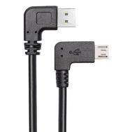 POWERTECH Καλώδιο USB σε USB Micro-B CAB-U133, 90°, Dual Easy USB, 1m | Καλώδια & Adaptors στο smart-tech.gr