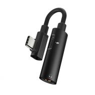 Αντάπτορας Hoco LS19 2 σε 1 USB-C σε USB-C Θηλυκό και 3.5mm 1.5A Θηλυκό Μαύρο | ΚΑΛΩΔΙΑ & ADAPTORS στο smart-tech.gr