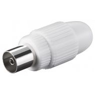 GOOBAY βύσμα coaxial 11501, θηλυκό, λευκό, 10τμχ | Καλώδια RF (Κεραίας) στο smart-tech.gr