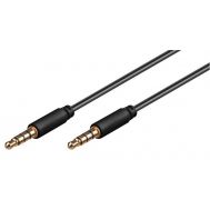 GOOBAY καλώδιο ήχου 3.5mm 63828, 4 pin stereo, copper, 1.5m, μαύρο | Λοιπά Καλώδια, Adaptors & Μετατροπείς στο smart-tech.gr