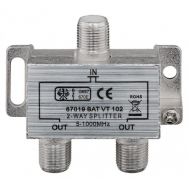 GOOBAY CATV splitter 67019, 2-way, 5 MHz - 1000 MHz, 3.7 dB | ΔΙΑΚΛΑΔΩΤΕΣ στο smart-tech.gr