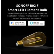 SONOFF Smart λάμπα LED Filament B02-F-ST64, Wi-Fi, 7W, E27, 1800K-5000K | Λάμπες - Λαμπτήρες - Φωτιστικά στο smart-tech.gr