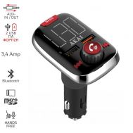 Akai FMT-74BT FM transmitter με Hands Free, φορτιστή αυτοκινήτου, Bluetooth, Aux-In / Out, micro SD, και 2 USB | FM Transmitter (Αναμεταδότες FM) στο smart-tech.gr