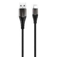 ROCKROSE καλώδιο USB σε Lightning Knight AL, 2.4A 12W, 1m, μαύρο-γκρι | ΚΑΛΩΔΙΑ & ADAPTORS στο smart-tech.gr