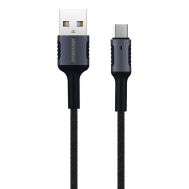 ROCKROSE καλώδιο USB σε Micro USB Armour AM, 2.4A 12W, 1m, μαύρο-μπλε | ΚΑΛΩΔΙΑ & ADAPTORS στο smart-tech.gr