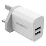 ROCKROSE φορτιστής τοίχου για πρίζα UK Casa A2, 2x USB, 2.4A 12W, λευκός | ΦΟΡΤΙΣΤΕΣ / ΤΡΟΦΟΔΟΤΙΚΑ USB στο smart-tech.gr