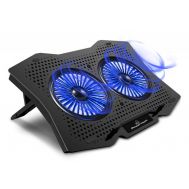 POWERTECH Βάση & ψύξη laptop PT-929, έως 18", 2x 110mm fan, LED, μαύρο | ΒΑΣΕΙΣ & ΨΥΞΗ ΓΙΑ LAPTOP στο smart-tech.gr