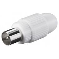 GOOBAY βύσμα coaxial 11500, αρσενικό, λευκό, 10τμχ | Καλώδια RF (Κεραίας) στο smart-tech.gr