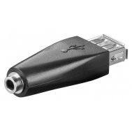 GOOBAY αντάπτορας USB θηλυκό σε 3.5mm θηλυκό 93982, μαύρο | Καλώδια & Adaptors στο smart-tech.gr