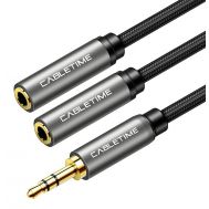 CABLETIME καλώδιο Stereo 3.5mm M σε 2x 3.5mm F AV309, 3pole, 0.2m, μαύρο | Λοιπά Καλώδια, Adaptors & Μετατροπείς στο smart-tech.gr