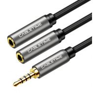 CABLETIME καλώδιο Stereo 3.5mm M σε 2x 3.5mm F AV309, 4pole, 0.2m, μαύρο | Λοιπά Καλώδια, Adaptors & Μετατροπείς στο smart-tech.gr