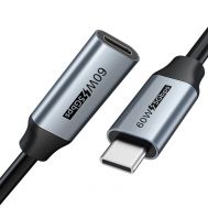 CABLETIME καλώδιο USB Type-C αρσενικό σε θηλυκό CMCM60, 4K, 0.5m, γκρι | Καλώδια USB-C (Type-C) στο smart-tech.gr