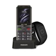 Maxcom MM735 2.4" 2G IP67 με Ασύρματο Βραχιόλι SOS, GPS, Bluetooth, Κάμερα 2.0MP, Ραδιόφωνο, Φακό και Πλήκτρο Έκτακτης Ανάγκης Μαύρο | Κινητά Τηλέφωνα για Ηλικιωμένους στο smart-tech.gr