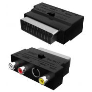 POWERTECH αντάπτορας SCART σε audio/video & S-Video CAB-S011, μαύρος | Καλώδια στο smart-tech.gr