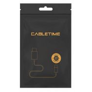 CABLETIME καλώδιο HDMI 2.0 AV566, 4k/60hz, 2m, μαύρο | Λοιπά Καλώδια, Adaptors & Μετατροπείς στο smart-tech.gr