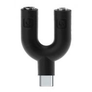 POWERTECH αντάπτορας USB Type-C σε 2x 3.5mm CAB-J052, μαύρος | Καλώδια USB-C (Type-C) στο smart-tech.gr