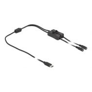 DELOCK καλώδιο USB Type-C σε 2x DC 5.5 x 2.1mm 86800, 1m, μαύρο | ΕΠΙΤΟΙΧΙΟΙ ΦΟΡΤΙΣΤΕΣ USB & ΚΑΛΩΔΙΑ ΦΟΡΤΙΣΗΣ στο smart-tech.gr