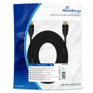 ??????? MediaRange HDMI? High Speed with Ethernet connection cable, gold-plated contacts, 10.2 Gbit/s data transfer rate, 10.0m, black (MRCS212) | Καλώδια HDMI στο smart-tech.gr