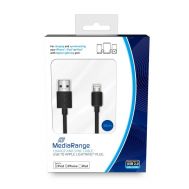 ??????? MediaRange Charge and sync, USB 2.0 to Apple Lightning? plug, 50cm, black (MRCS179) | ΚΑΛΩΔΙΑ & ADAPTORS στο smart-tech.gr