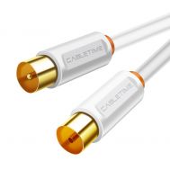 CABLETIME καλώδιο TV M σε TV F AV101, 75OHM, 3m, λευκό | Καλώδια RF (Κεραίας) στο smart-tech.gr