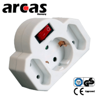 ARC-3S ΜΕΤΑΤΡΟΠΕΑΣ ARCAS 3 ΘΕΣΕΩΝ ΜΕ ΔΙΑΚΟΠΤΗ ARCAS | Πολύπριζα - Μπαλαντέζες στο smart-tech.gr