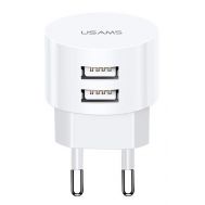USAMS φορτιστής τοίχου T20, 2x USB, 2.1A, λευκός | ΦΟΡΤΙΣΤΕΣ / ΤΡΟΦΟΔΟΤΙΚΑ USB στο smart-tech.gr