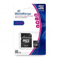 MediaRange Micro SDHC Class 10 With SD Adaptor 16 GB (High Capacity) (MR958) | Κάρτες μνήμης MicroSD στο smart-tech.gr