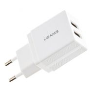 USAMS φορτιστής τοίχου T24 US-CC090, 2x USB, 2.1A, λευκός | ΦΟΡΤΙΣΤΕΣ / ΤΡΟΦΟΔΟΤΙΚΑ USB στο smart-tech.gr