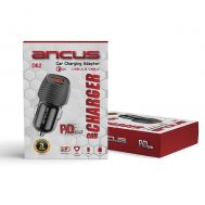 Φορτιστής Αυτοκινήτου Ancus Pulse D62 Dual USB-C PD 20W και USB QC 3.0A 18W Μαύρο | ΦΟΡΤΙΣΤΕΣ / ΤΡΟΦΟΔΟΤΙΚΑ USB στο smart-tech.gr