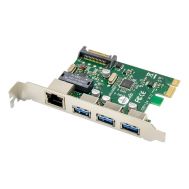 POWERTECH κάρτα επέκτασης PCIe σε USB 3.0 & GbE LAN ST642, VL805&RTL8153 | USB - PCI Κάρτες δικτύου στο smart-tech.gr