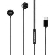 POWERTECH earphones με μικρόφωνο Prime, USB-C, 1.2m, μαύρα | Ακουστικά Bluetooth στο smart-tech.gr