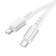 Καλώδιο Σύνδεσης Hoco X85 Strength USB-C σε USB-C 60W 20V/3A Λευκό 1μ. Υψηλής Αντοχής | ΕΠΙΤΟΙΧΙΟΙ ΦΟΡΤΙΣΤΕΣ USB & ΚΑΛΩΔΙΑ ΦΟΡΤΙΣΗΣ στο smart-tech.gr