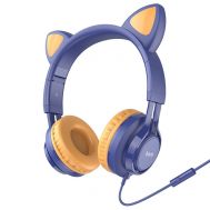 Ακουστικά Stereo Hoco W36 Cat ear με Μικρόφωνο 3.5mm Μπλε | HEADSETS στο smart-tech.gr