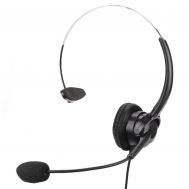 Ακουστικά κεφαλής Noozy Μαύρο - Ασημί 2,5mm με Μικρόφωνο για Σταθερά και Ασύρματα Τηλέφωνα | Σταθερά τηλέφωνα στο smart-tech.gr