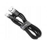 Baseus Lightning Cafule Cable 2.4A 1m Gray + Black (CALKLF-BG1) (BASCALKLF-BG1) | ΚΑΛΩΔΙΑ & ADAPTORS στο smart-tech.gr