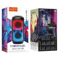 Φορητό Ηχείο Wireless Hoco BS53 Manhattan Μαύρο BT V5.1 2x20W 3600mAh USB 3.5mm FM με 2 Ασύρματα Μικρόφωνα | Φορητά Ασύρματα Ηχεία Bluetooth στο smart-tech.gr