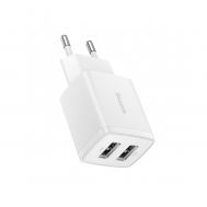 Baseus Φορτιστής Χωρίς Καλώδιο με 2 Θύρες USB-A 10.5W Λευκός (CCXJ010202) (BASCCXJ010202) | ΦΟΡΤΙΣΤΕΣ / ΤΡΟΦΟΔΟΤΙΚΑ USB στο smart-tech.gr