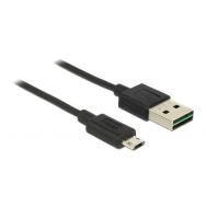 POWERTECH καλώδιο USB σε USB Micro CAB-U088, Dual Easy, 1m, μαύρο | ΚΑΛΩΔΙΑ & ADAPTORS στο smart-tech.gr