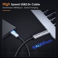 CABLETIME αντάπτορας USB Type-C σε USB Micro θηλυκό C160, γκρι | Καλώδια USB-C (Type-C) στο smart-tech.gr