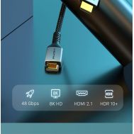 CABLETIME καλώδιο HDMI 2.1 HM8K, 28AWG, 8K/60HZ, 1m, μαύρο | Λοιπά Καλώδια, Adaptors & Μετατροπείς στο smart-tech.gr