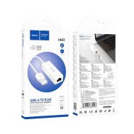 Αντάπτορας  Hoco UA22 USB Αρσενικό σε RJ45 OTG 100Mbps 15cm Λευκό | ΚΑΛΩΔΙΑ & ADAPTORS στο smart-tech.gr