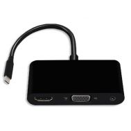 POWERTECH αντάπτορας USB-C σε HDMI/VGA/3.5mm CAB-UC064, 4K/30Hz, μαύρος | CARD READERS στο smart-tech.gr