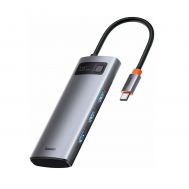 Baseus Metal Gleam USB-C Docking Station με HDMI 4K PD Ασημί (CAHUB-CX0G) (BASCAHUBCX0G) | ΣΤΑΘΜΟΙ ΣΥΝΔΕΣΗΣ (USB HUB - BLUETOOTH) στο smart-tech.gr