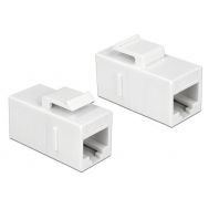 DELOCK Keystone module RJ45 86379, θηλυκό σε θηλυκό, Cat 6 UTP, λευκό | Rack Cabinets στο smart-tech.gr